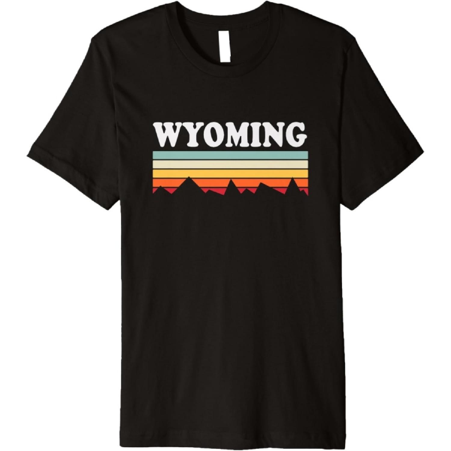 Vintage Mountain Wyoming Premium T-Shirt S