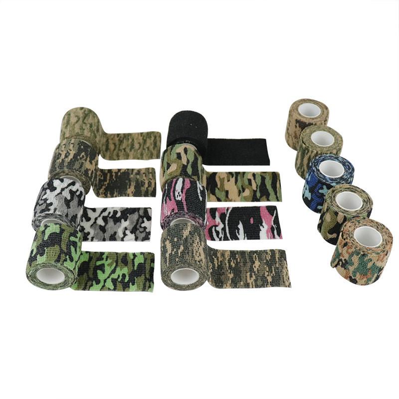 Self Adhesive Stretchable Camouflage Tape For Outdoor Use With Non Sticky Fabric In Multiple Colors And Patterns For Easy Application