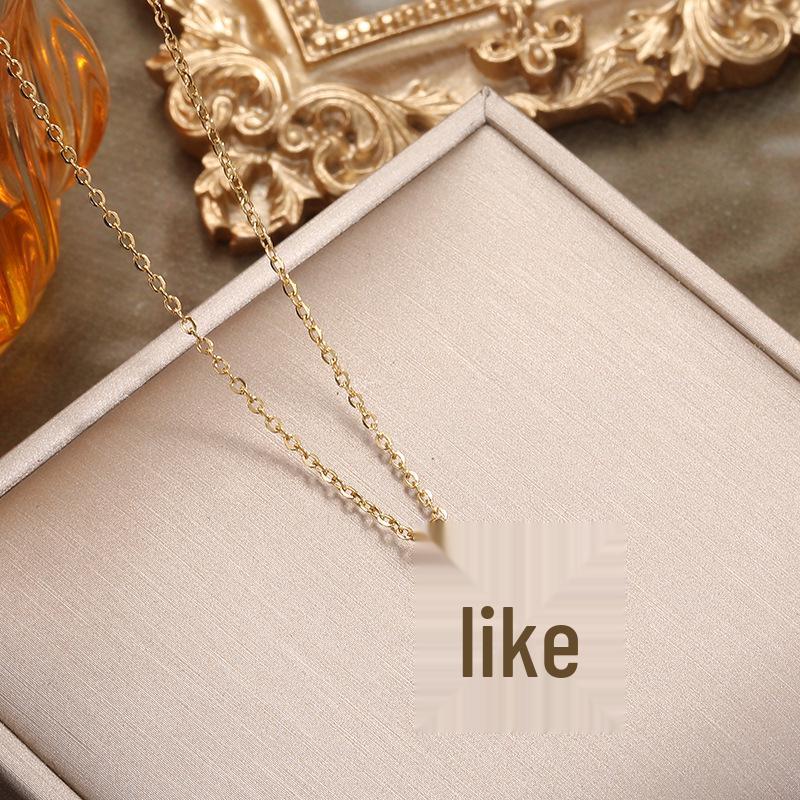 Korean Style Sunflower Zircon Titanium Steel Necklace – Fashionable Versatile Jewelry for Women