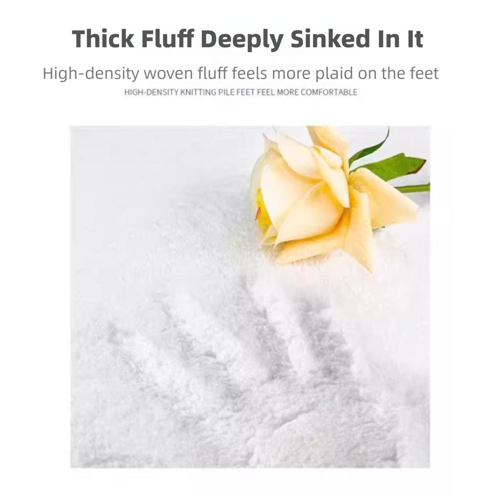 Anti-slip Floor Mat Plush Flower Rugs Nordic Style Carpet Bedroom Decor