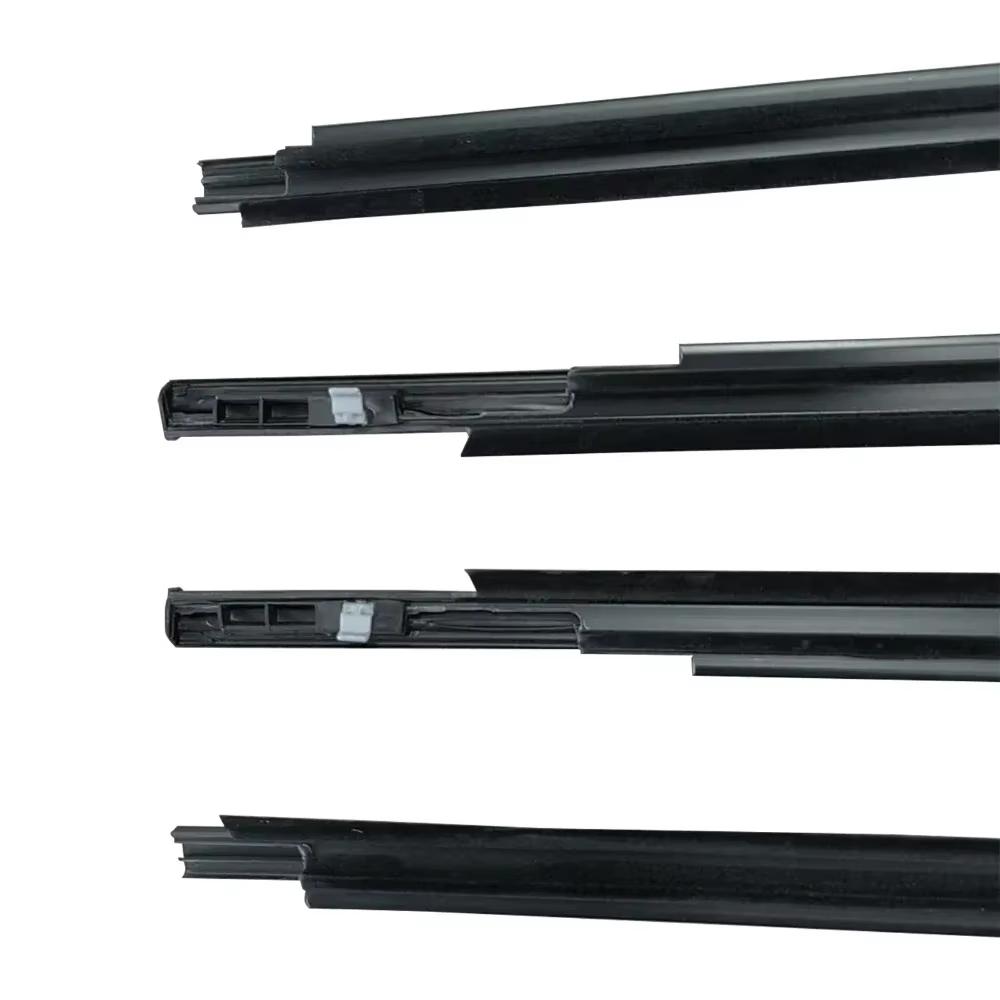 4Pcs Window Weatherstrip for Toyota Yaris Hatchback 2006-2013 (4 Doors) Front Rear Outer Side Glass Rubber Sealing Strips Black