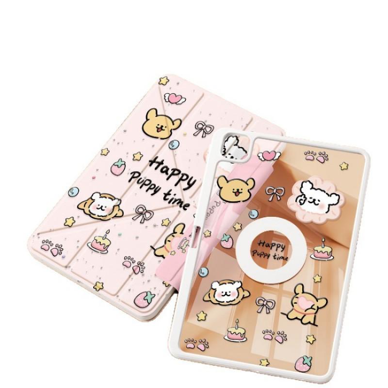 Pink Magnetic Detachable Tablet Case IPad Air 6/7/8 Pro 11 Inch With Pencil Holder