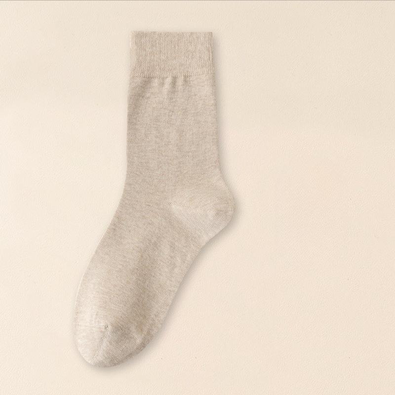 Female Autumn and Winter Warm Cotton 7A Antibacterial Cotton Sweat Absorbing Deodorizing Boneless Tube Stack Socks