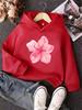 Girls' Long Sleeve Hoodie, Fresh Floral Print Design Multi-Color Choice Versatile Casual Sweatshirt Autumn Winter Trendy New Top