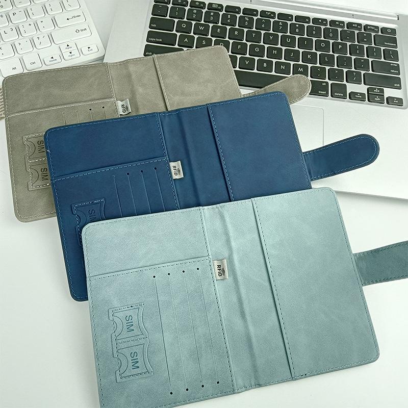 Customizable Multi-Color PU Leather Passport Holder Set