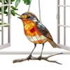 Sonnenfänger Acryl Fensterhänger Garten Sonnenfänger Hohe Transparenz Klar Buntglas Ornament mit Vogelmustern für Zuhause