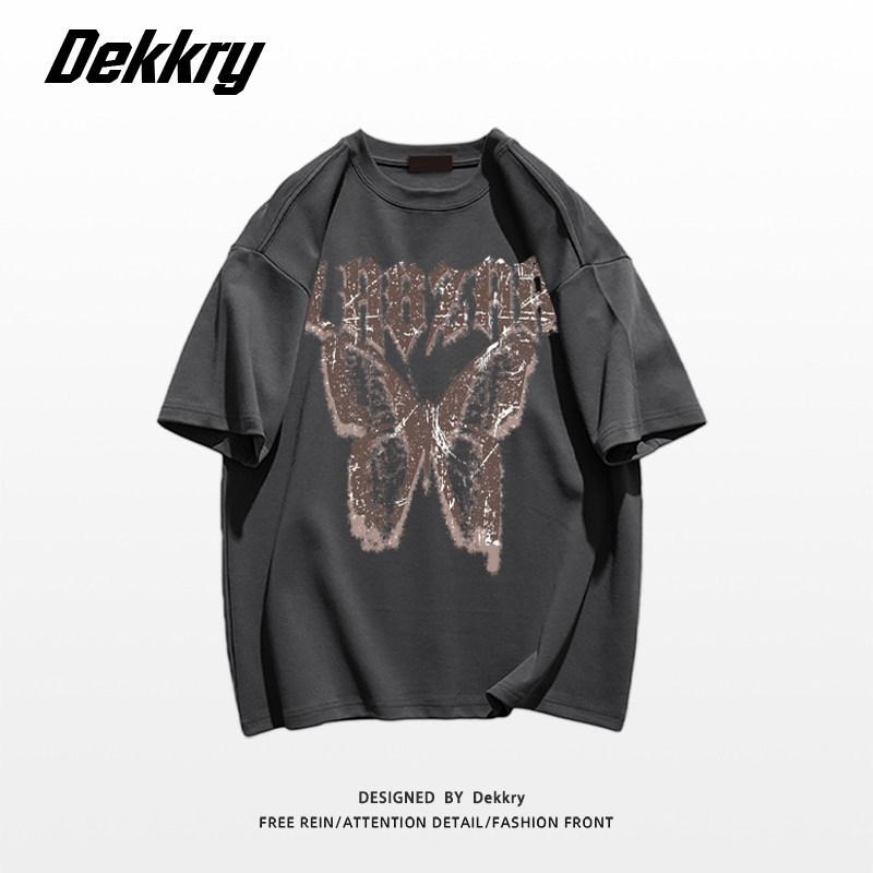 Women's Plus Size Butterfly Print Cotton T-Shirt, Short Sleeve, Slimming & Loose Fit, Versatile for Couples