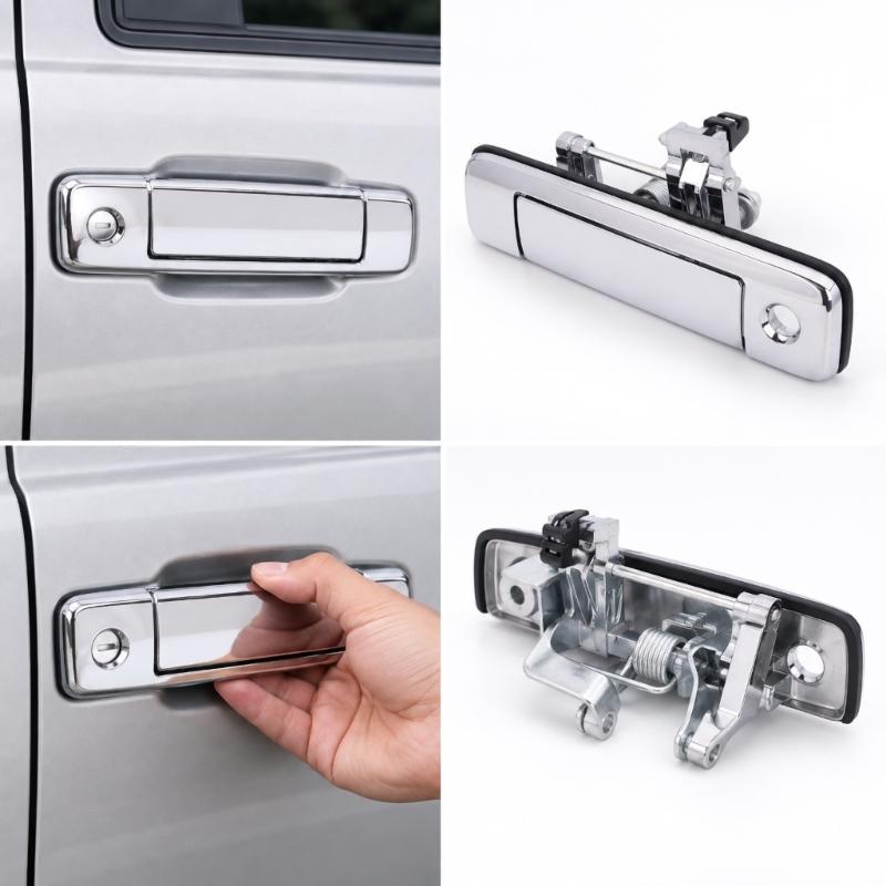 Mechanical Tailgate Handle Latches Opening Handle Assembly for S10 Pickup Application, with Integrated Return Spring and Right-Side Lock Opening