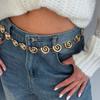 Silver Spiral Circle Waist Chain Gold Color Oval Belly Chain Creative Metal Waist Chain  Girls