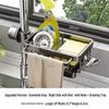 Kitchen Multifunctional Draining Rack & Sink Storage Basket for Sponge & Dishcloth