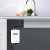 White Mini Tankless Instant Hot Water Heater Bathroom Kitchen Washing for Hot and Cold Dual Use(