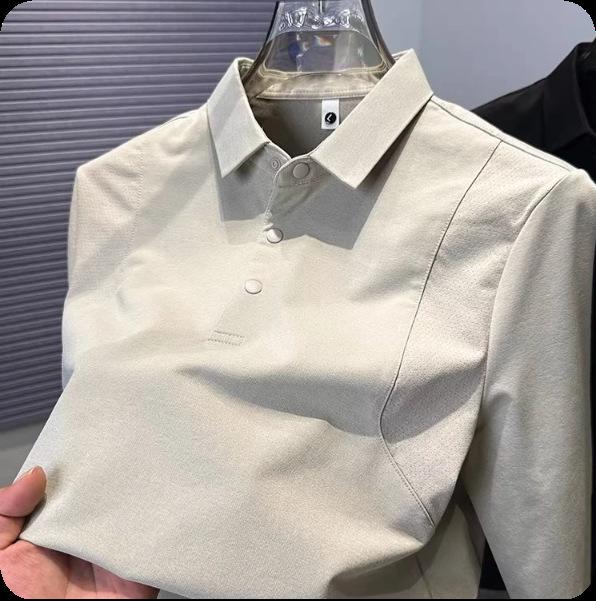 

Men s Quick-Dry Patchwork Polo Shirt – Breathable, Versatile, High-End Casual Sports Summer Top 3XL хаки