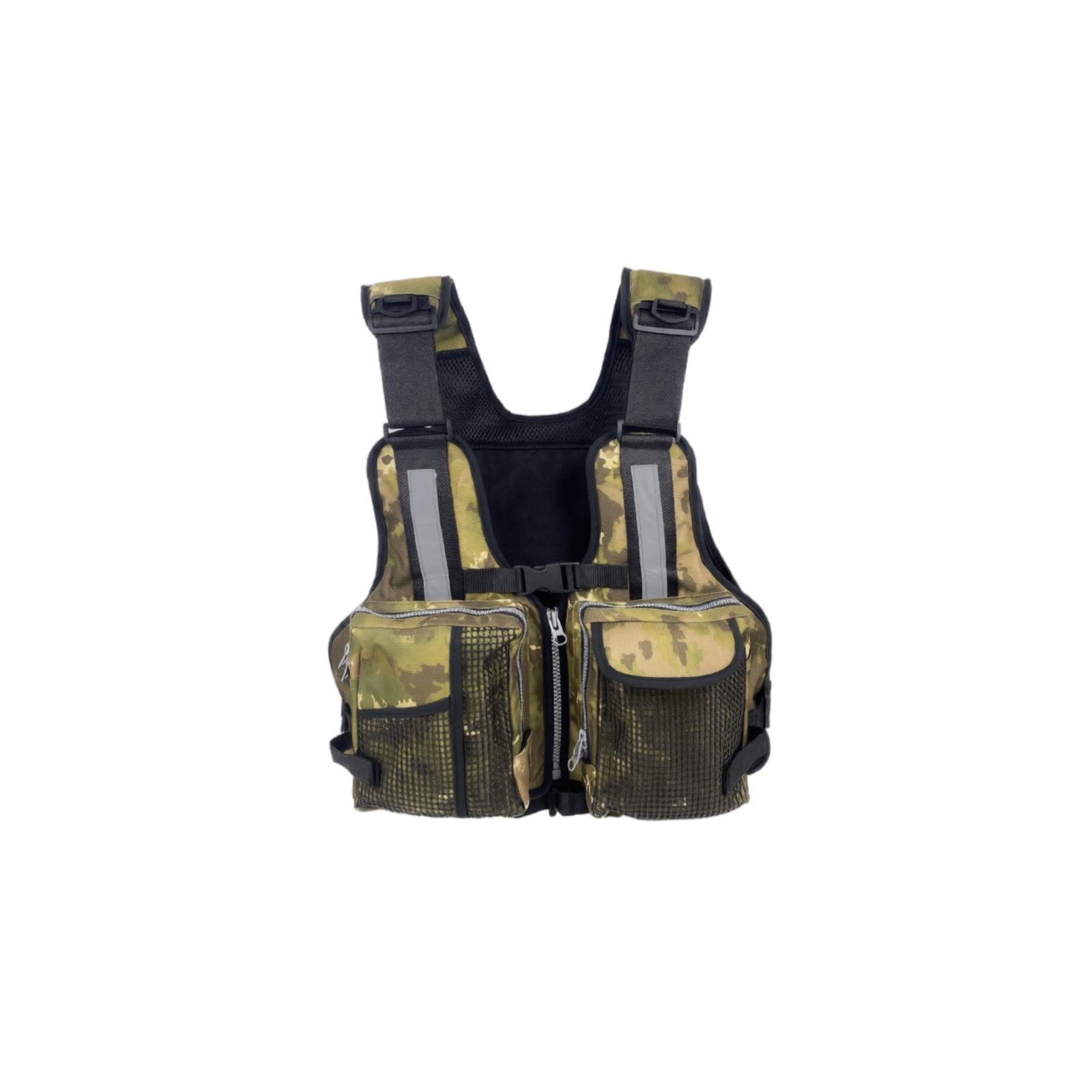 

Portable Foldable Buoyancy Vest with Front and Back Reflective Strips Adjustable Size Whistle Included for Water Safety and Outdoor Activities one size зелёный
