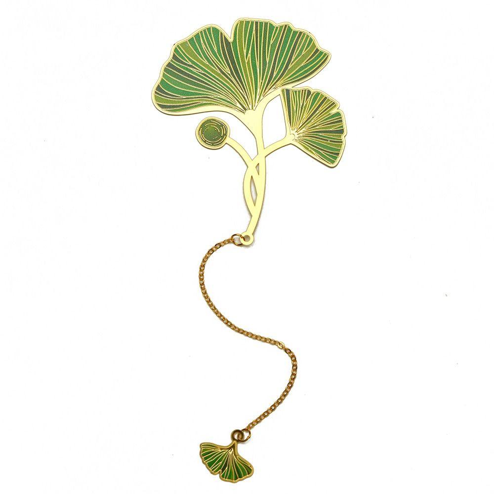 Lotus Leaf Lotus Leaf Vein Metal Bookmark Metal Green Leaf Bookmark  Stationery