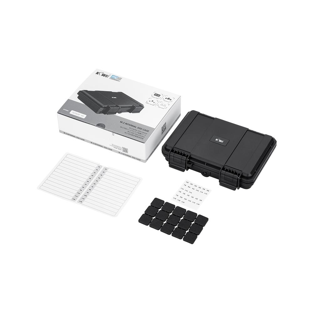 24 Slots M.2 2280/2260/2242/2230 Case Water-Resistant Shockproof M.2 SSD Holder M.2 2280 SSD Card Case M.2 Drive Storage Box