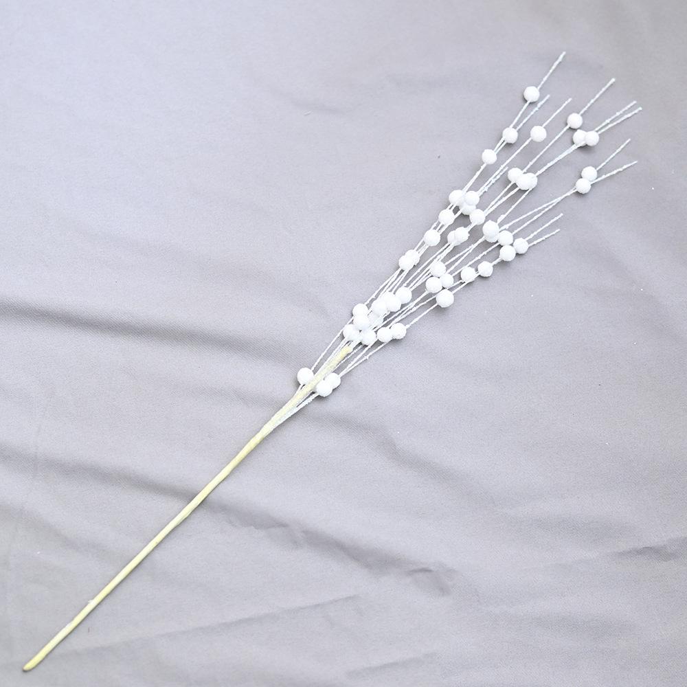 

Christmas Ornaments 43cm 12-pronged Gold Dust Balls Christmas Tree Wreath Rattan Sequins Gold Dust Berry Handle Bundle String 43Cm белый