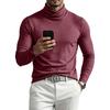 Herren Langarm Rollkragen Basisschicht Oberteil mit Kragen Farbe für Herbst und Winter