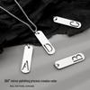 Men's Simple Square Tag Necklace with 26 English Alphabet Pendant - Titanium Steel Niche Design Accessories.