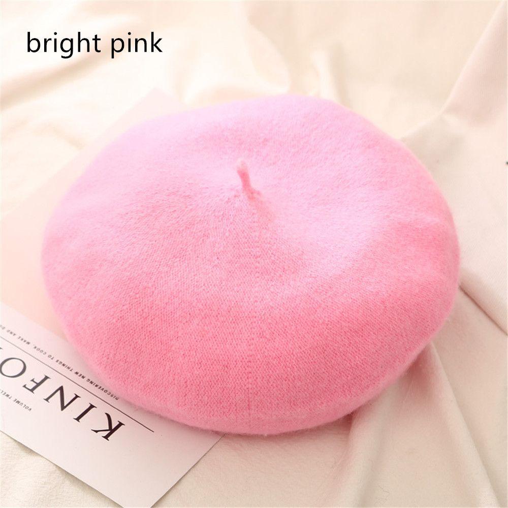 Wool Beret Hats Women Winter French Hat Girls Solid Color Fashion Autumn Winter Beret Hat For Women Flat Cap Hat Felt Berets