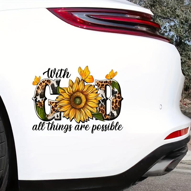 "God's Grace" Vinyl Sticker Religious Quote Self-Adhesive Car Decal for Glass Metal Surfaces And Rear Windows Q71