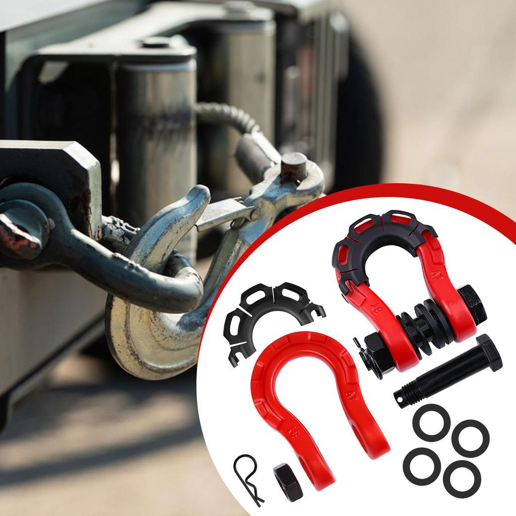 DShackle Towing Shackle Heavy Duty Pulling Carbon Steel Multifunctional Tool for