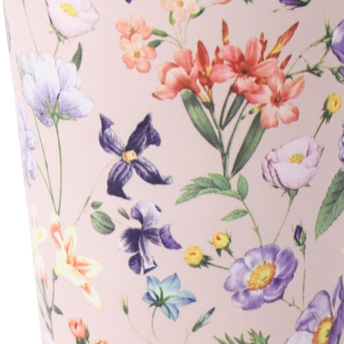 Francfranc Roost Thermo Tumbler, Medium Set, Multiflower Pink, 2024 Model, Double-walled Vacuum Insulated, Insulated, with Handle and Cup Sleeve