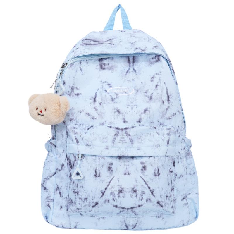 Schoolbag Japanese tie-dye campus backpack 1011 computer bag college student backpack fashion trend simple student schoolbag