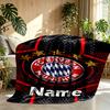 Custom Name Personalized FC Bayern Print Blanket, Home Decor, Bedroom, Sofa, Camping, Couch, Gifts for Birthday Christmas