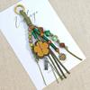 Retro Beaded Bag Pendant Fringed Pattern Bag Pendant Braided Rope Pendant