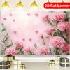 2D flat banner 1pc birthday party decoration background cloth soft fresh theme home decoration photography wall decoration