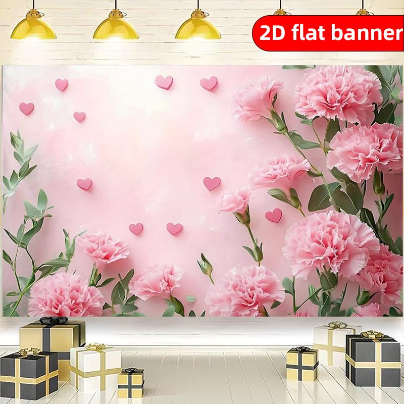 2D flat banner 1pc birthday party decoration background cloth soft fresh theme home decoration photography wall decoration