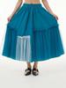 Xitao Personality Irregular Mesh Patchwork Skirt Contrast Color WMD5413