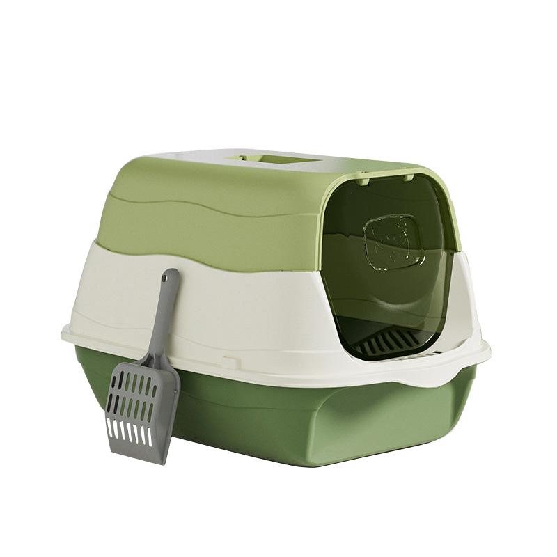 

Полностью закрытый кошачий туалет, большой емкости, горшки для кошек, подстилки для кроликов, мелких животных, кошачий лоток, товары для животных зелёный