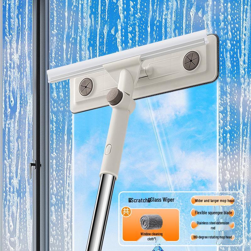 Double-Sided Universal Glass Wiper & Squeegee for High-Rise Windows