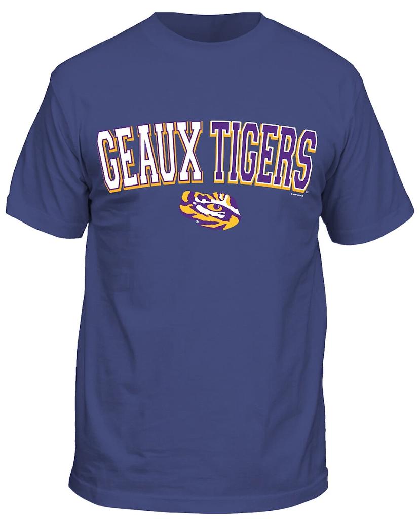 LSU Men's Purple Geaux Slogan College Short Sleeve T Shirt