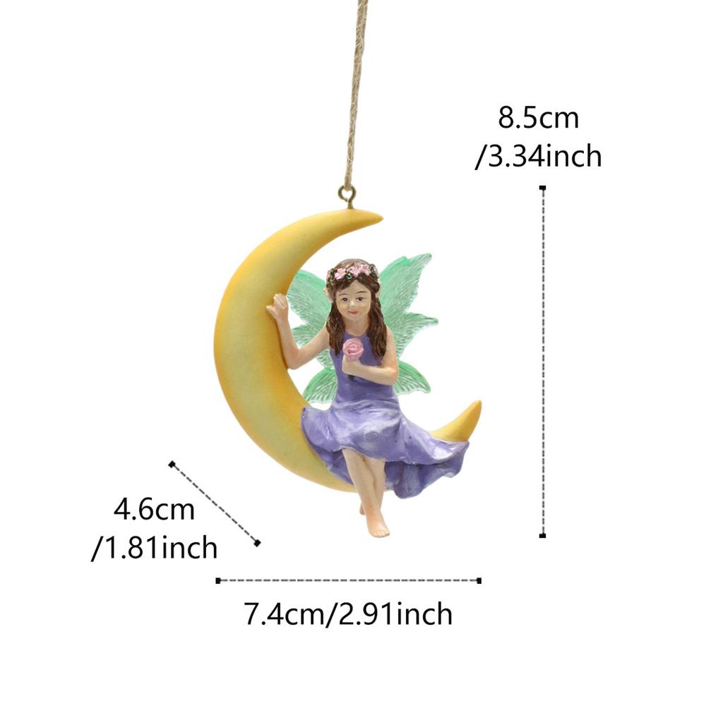 Artistic Garden Sculpture Ornaments Fairy Figurine Simulation Statue for Desktop and Outdoor Swing Decoration