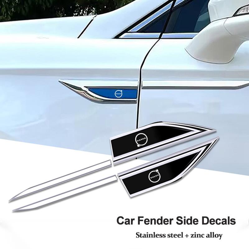 3D Metal Car Emblem Sticker Fender Side Decals For Volvo V60 V40 XC90 XC40 S60 C30 XC60 V50 V70 S90 AWD Auto Styling Accessories