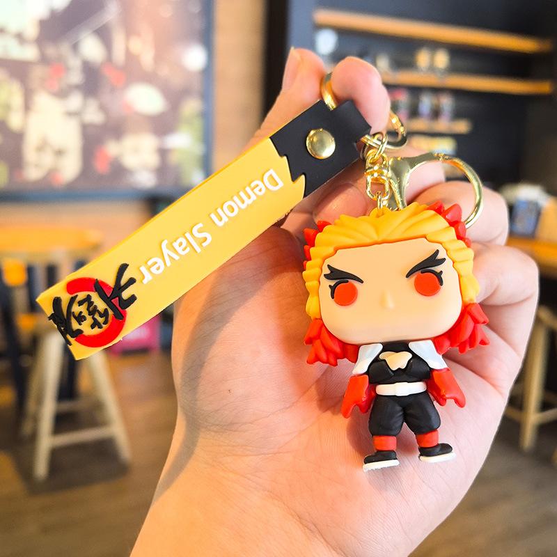 Anime Demon Slayer Kamado Tanjiro Blade Bracelet Perfect Keychain Car Cute Backpack Pendant Bag Accessory Perfect Keychain