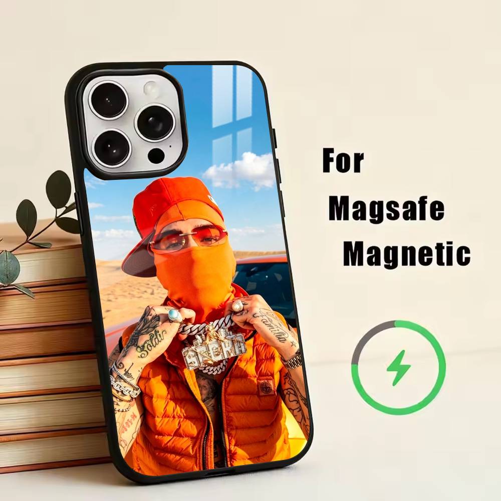 Singer Sfera E-Ebbasta  Phone Case For iPhone17,16,15,14,13,12,11 Plus,Pro Magnetic For Magsafe Wireless Charging