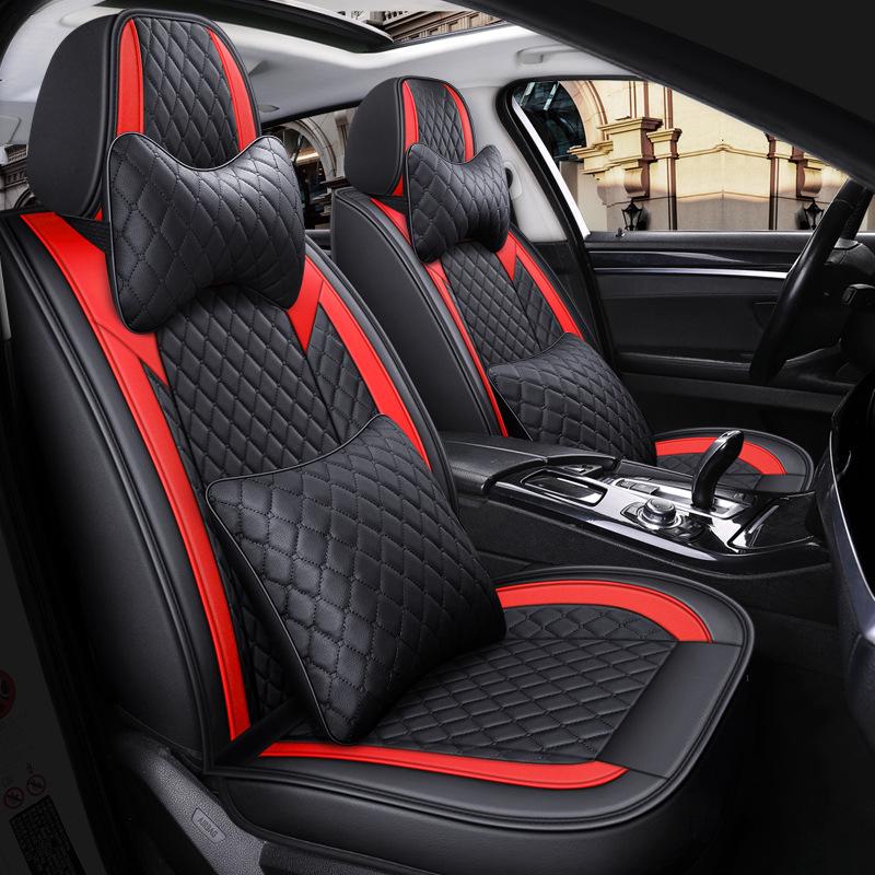 Jetour X70 Plus Cool Edition Bluebird Universal Car Seat Cushion - Full Leather, Diamond Pattern, Four Seasons.