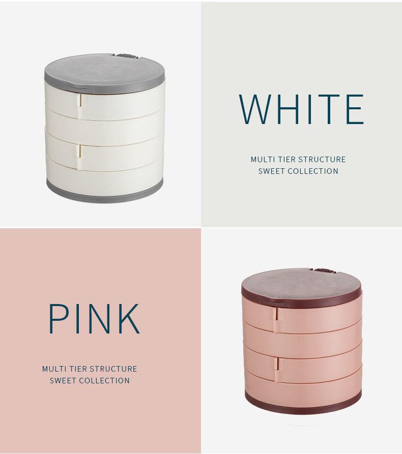 Rotating Multi-layer Jewelry Box with Mirror - Exquisite Storage for Earrings and Necklaces, Dustproof Design