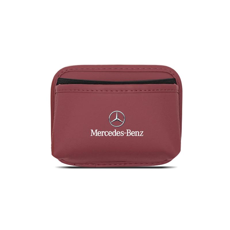 VFO1 Multi-functional Car Storage Box For Benz AMG A/B/C/E/S Class W203 W220 W211 Holder Leather Auto Door Side Case Backseat Bag