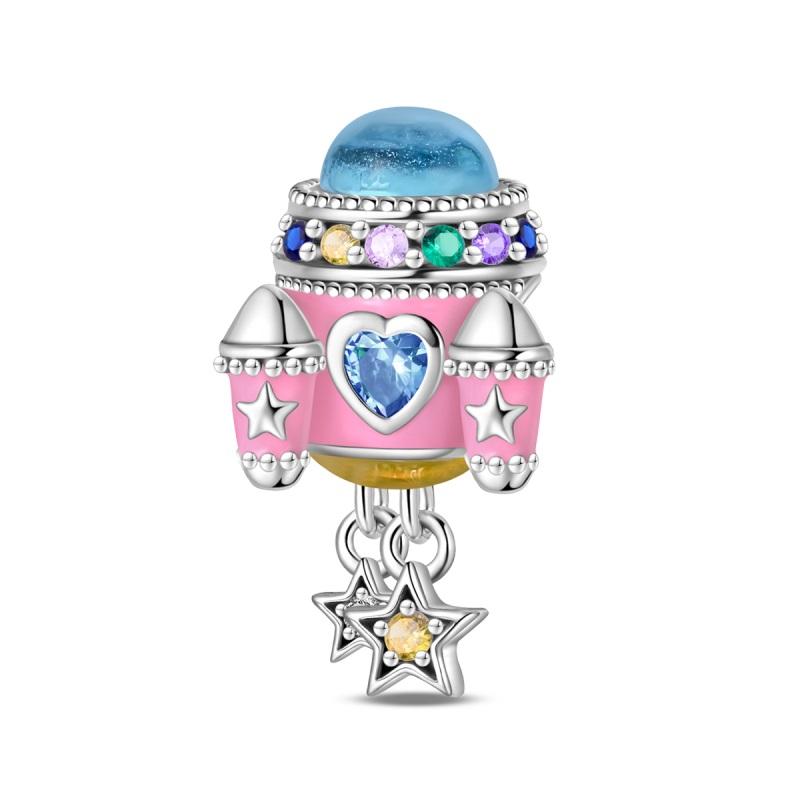 S925 Silver Enamel Charms, 2026 New Dainty Cute Fruit Fairy Tale Dreamy Jewelry With Sparkling Zircon, Dreamy Ideal Gift