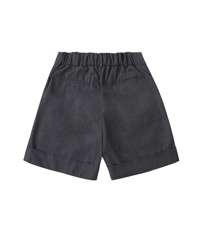 SEOKEY Gray Semi-Wide Shorts (Unisex)