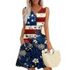 Women's Fashionable Casual Independence Day Print Dress