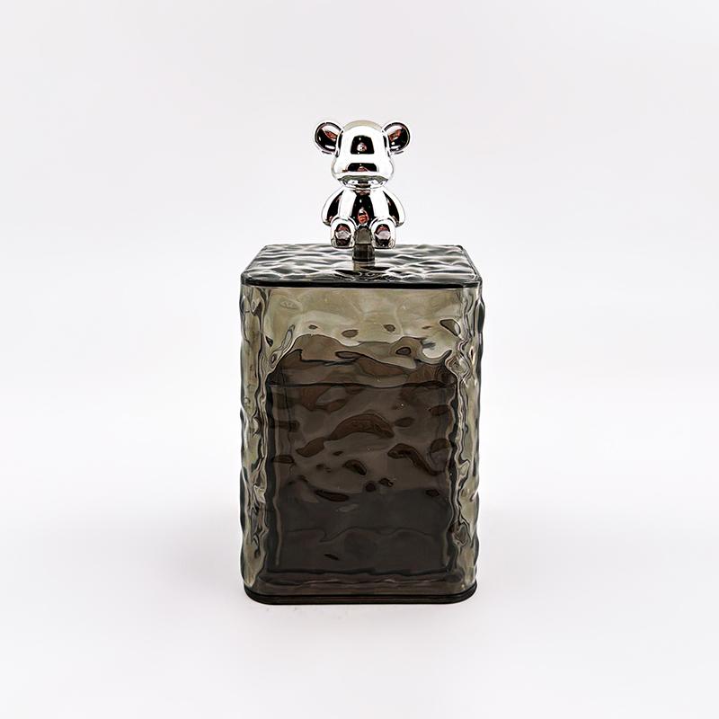 

High-End Living Room Household Toothpick Box Dustproof Glacier Pattern Elegant Storage Container for Kitchen