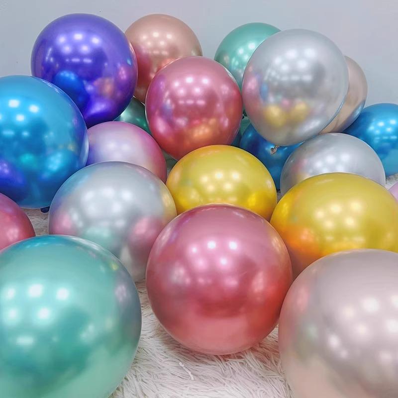 Thickened Blue and Gold Silver Balloons for Birthday and National Day Decorations
