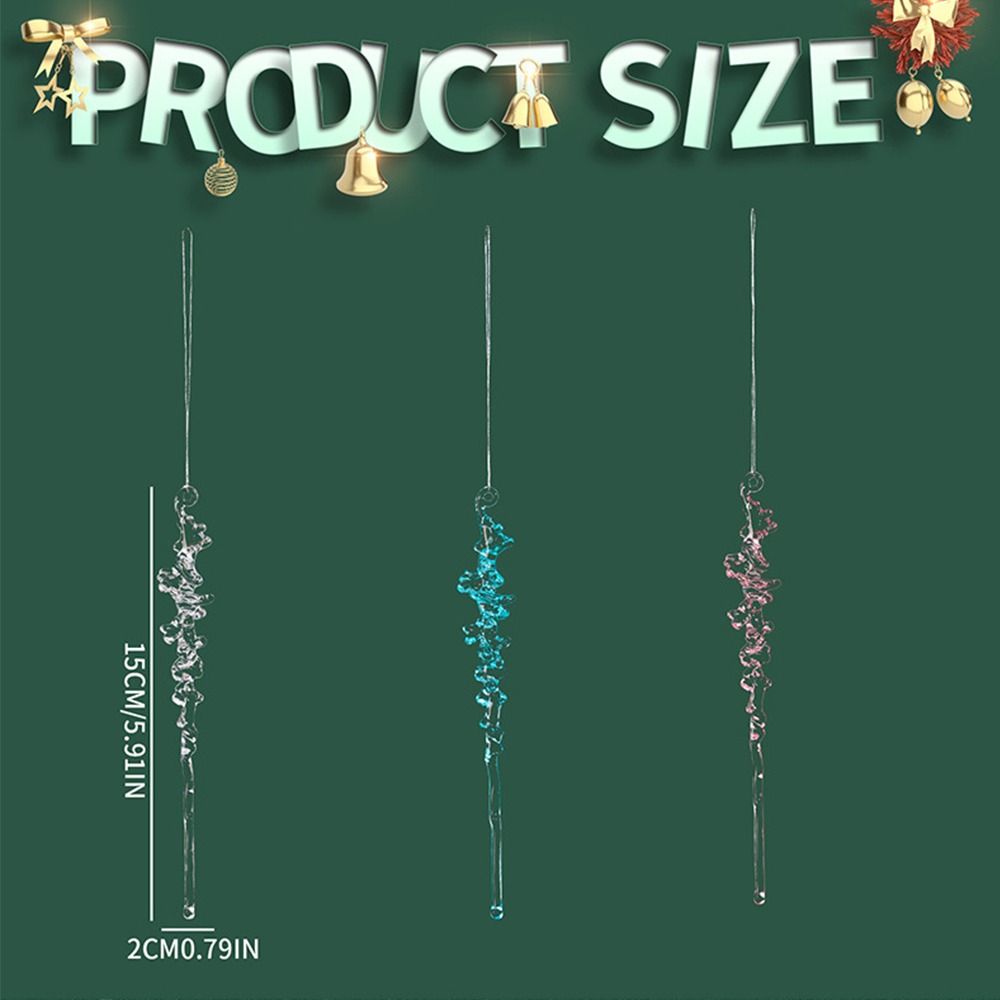 12Pcs Snow Beads Star Drop Ornaments Acrylic Xmas Tree Embellishment  for Christmas