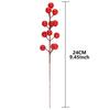 Christmas Berry Artificial Holly Berry Red Design 24 Stems 12 Berries Festive Holiday Christmas Decoration Accessory