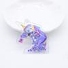 12Pcs 38*38mm Printed Colorful Unicorn Sequins Appliques for DIY Headwear Clips Bow Pendant Decor Accessories Clothes Patches